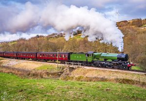 No. 5029 Nunny Castle Steam Locomotive At The Top Fields Haworth
