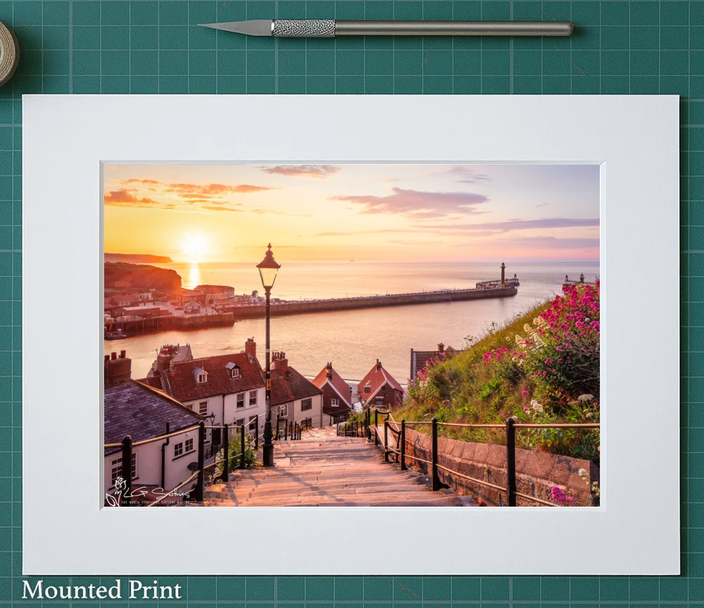 199 Steps Whitby North Yorkshire 2 199 Steps Whitby North Yorkshire - Landscape-Mounted-Print