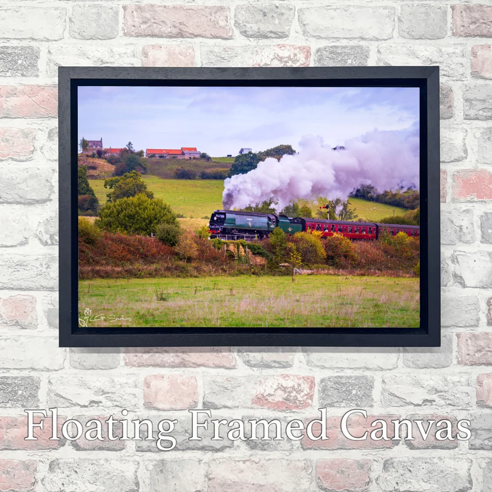 257 Squadron Loco At Grosmont NYMR 3 257 Squadron Loco At Grosmont NYMR - Landscape-Float-Frame-Canvas