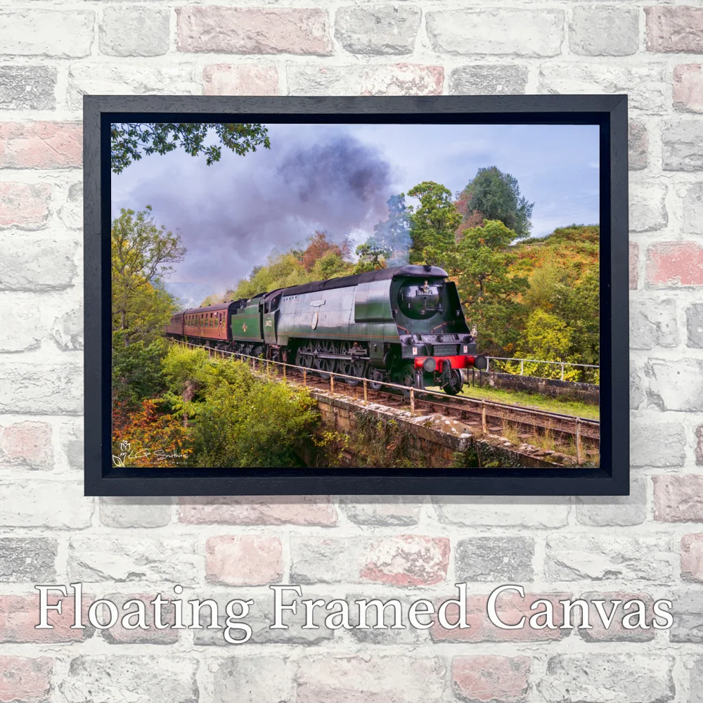 257 Squadron Loco At Water Arc 3 257 Squadron Loco At Water Arc - Landscape-Float-Frame-Canvas