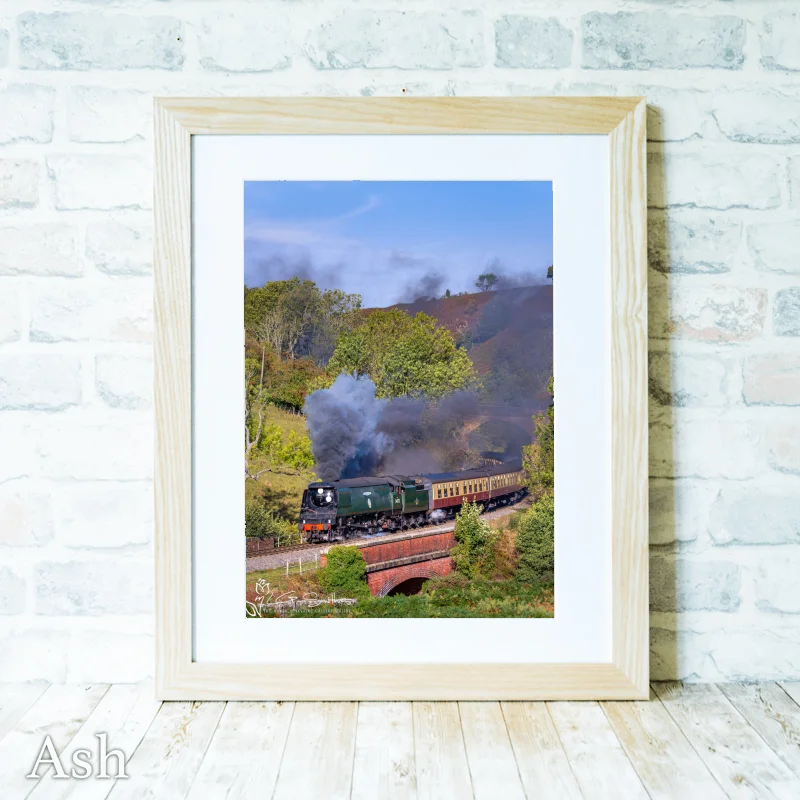 34072 Loco At Darnholm NYMR 4 34072 Loco At Darnholm NYMR - Ash-Portrait-Frame