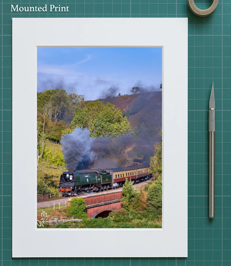 34072 Loco At Darnholm NYMR 5 34072 Loco At Darnholm NYMR - Mounted-Print-Portrait