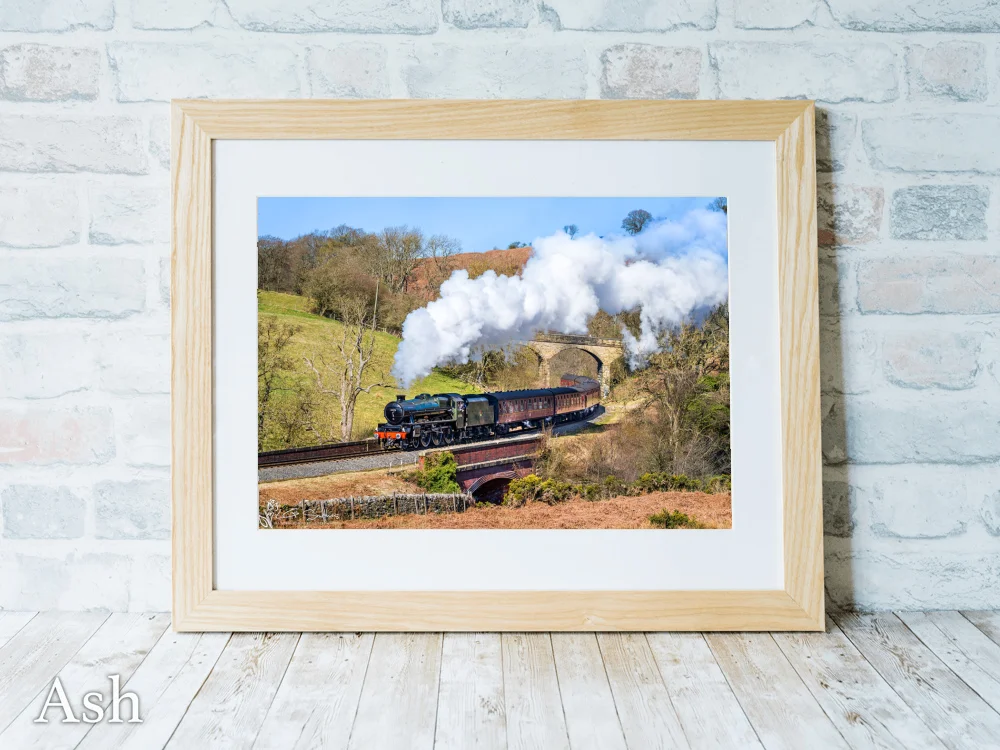 45596 Bahamas at Darnholm On The NYMR 7 45596 Bahamas at Darnholm On The NYMR - Ash-Landscape-Frame
