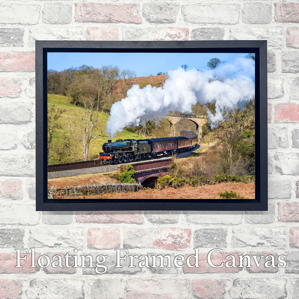 45596 Bahamas at Darnholm On The NYMR 3 45596 Bahamas at Darnholm On The NYMR - Landscape-Float-Frame-Canvas