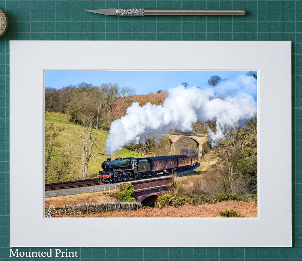 45596 Bahamas at Darnholm On The NYMR 2 45596 Bahamas at Darnholm On The NYMR - Landscape-Mounted-Print