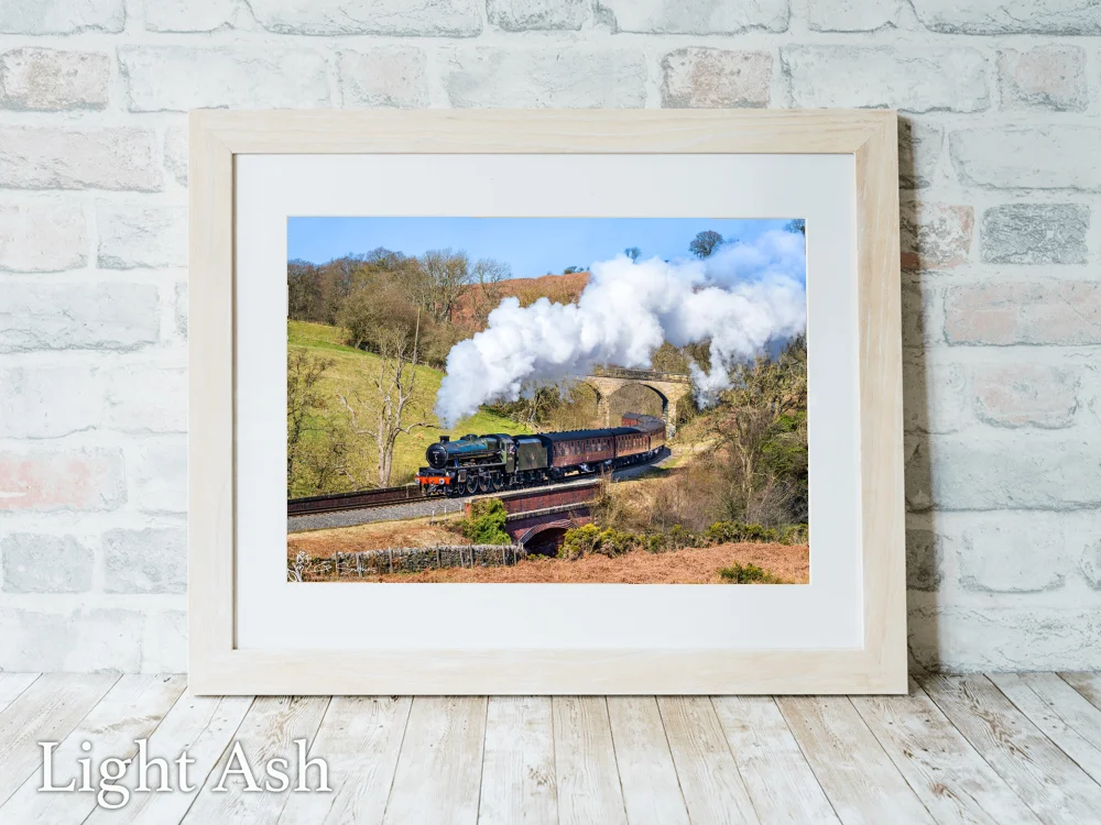 45596 Bahamas at Darnholm On The NYMR 5 45596 Bahamas at Darnholm On The NYMR - Light-Ash-Landscape-Frame
