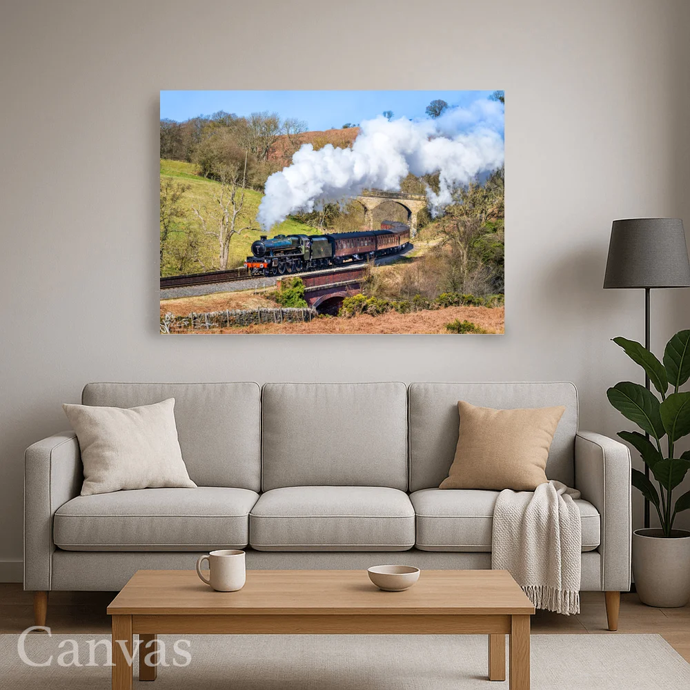 45596 Bahamas at Darnholm On The NYMR 8 45596 Bahamas at Darnholm On The NYMR - Wall-art-for-living-room-landscape