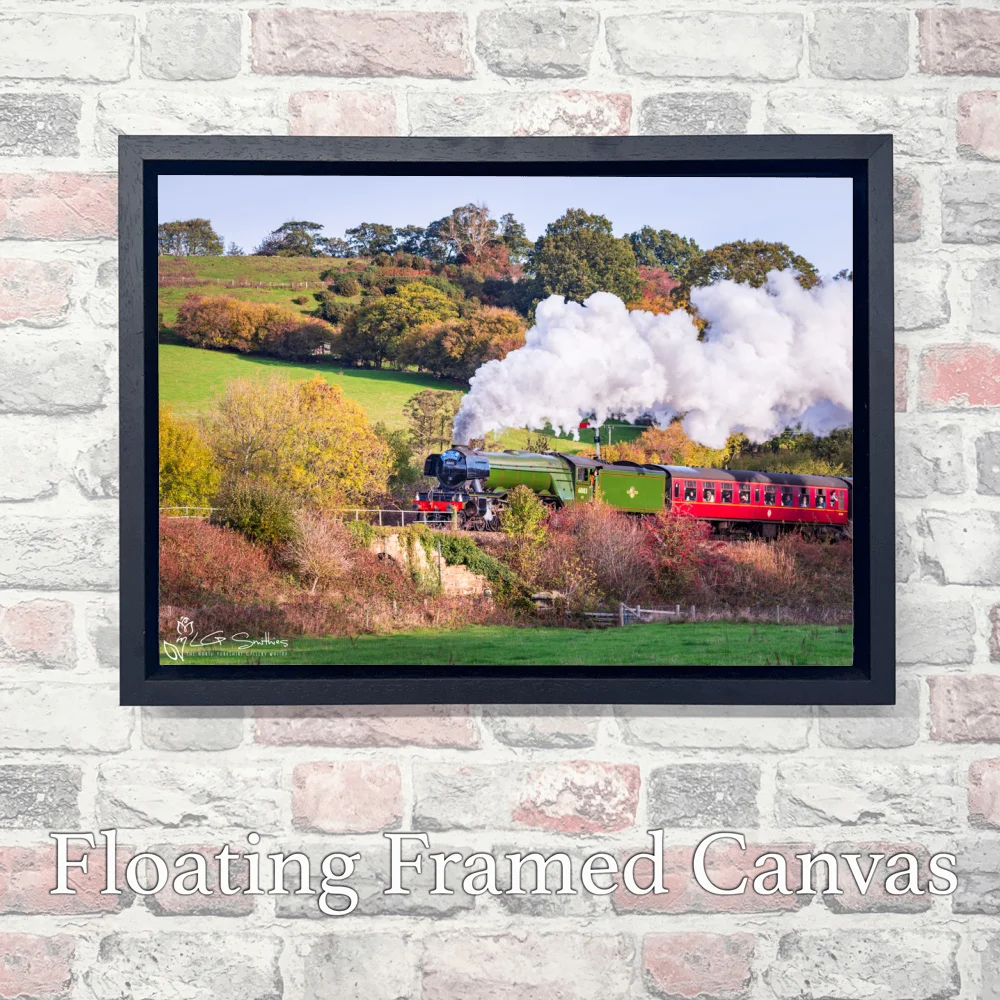 60103 Flying Scotsman At Esk Valley Cottages 3 60103 Flying Scotsman At Esk Valley Cottages - Landscape-Float-Frame-Canvas