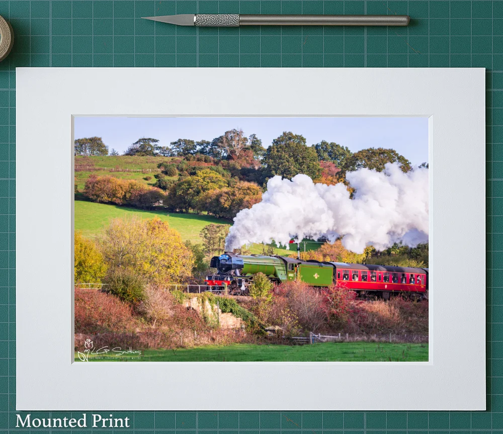 60103 Flying Scotsman At Esk Valley Cottages 2 60103 Flying Scotsman At Esk Valley Cottages - Landscape-Mounted-Print