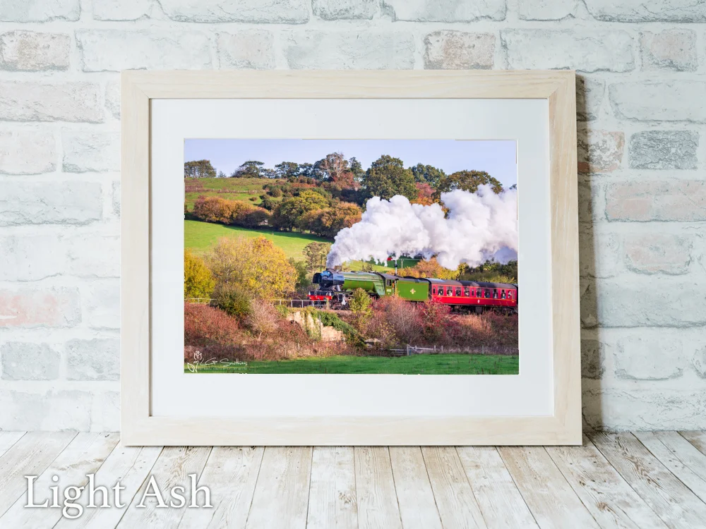 60103 Flying Scotsman At Esk Valley Cottages 5 60103 Flying Scotsman At Esk Valley Cottages - Light-Ash-Landscape-Frame