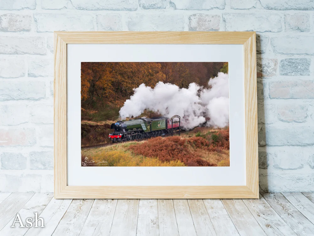 60103 Flying Scotsman At Fen Bog NYMR 7 60103 Flying Scotsman At Fen Bog NYMR - Ash-Landscape-Frame