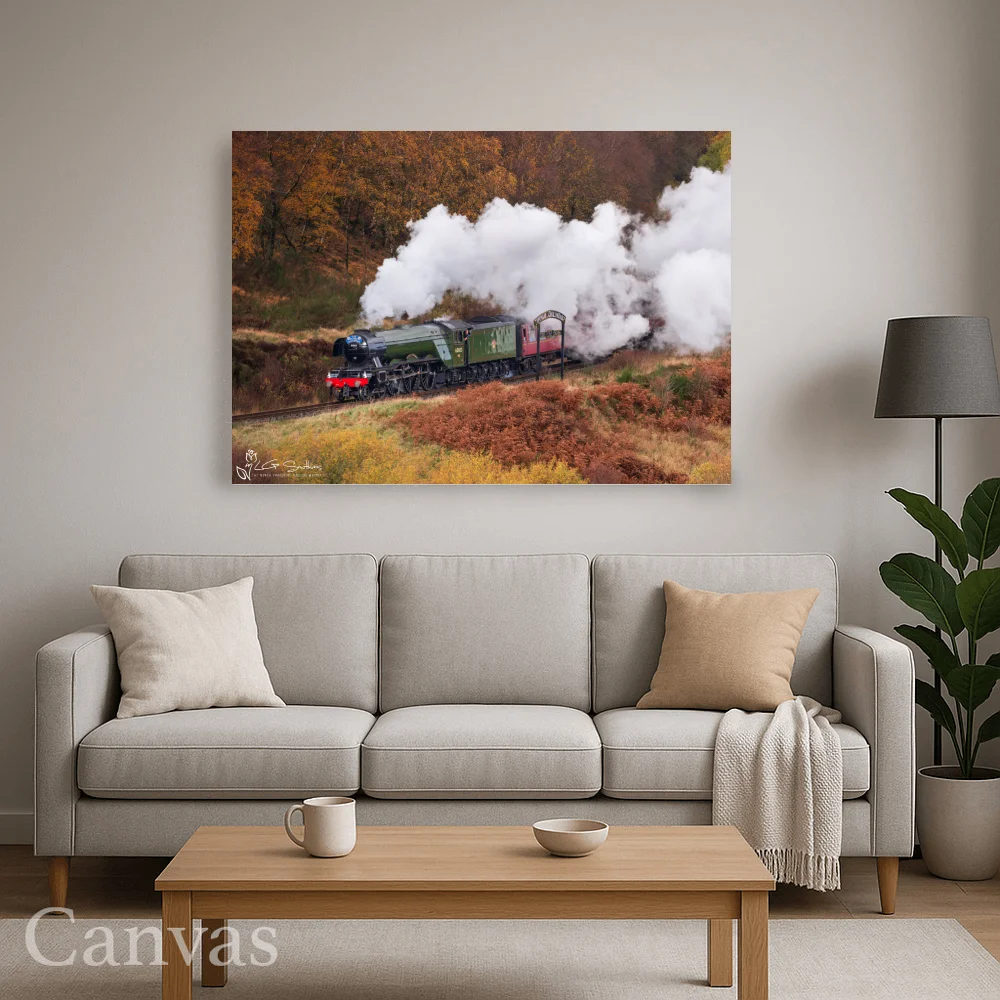 60103 Flying Scotsman At Fen Bog NYMR 8 60103 Flying Scotsman At Fen Bog NYMR - Wall-art-for-living-room-landscape