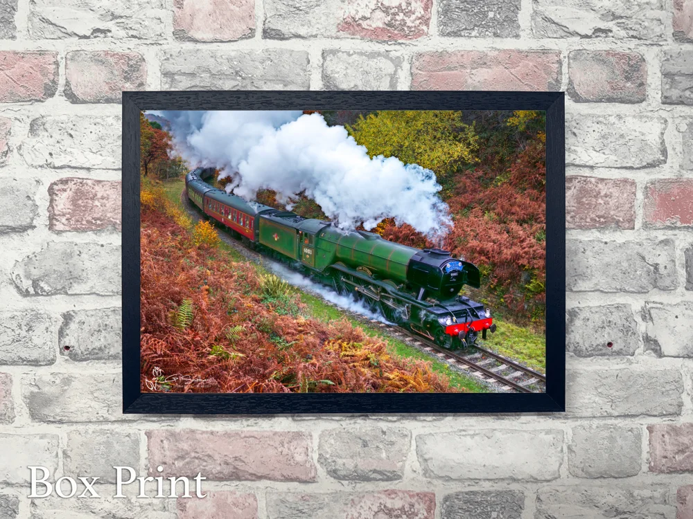 60103 Flying Scotsman Locomotive At Beck Hole 4 60103 Flying Scotsman Locomotive At Beck Hole - Landscape-Box-Print
