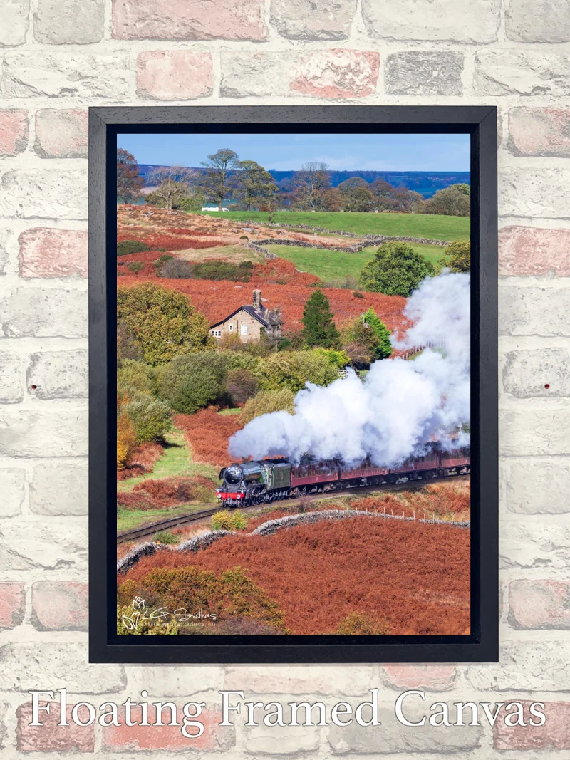60103 Flying Scotsman On The North Yorkshire Moors Railway 7 60103 Flying Scotsman On The North Yorkshire Moors Railway - Float-Frame-Canvas-Portrait