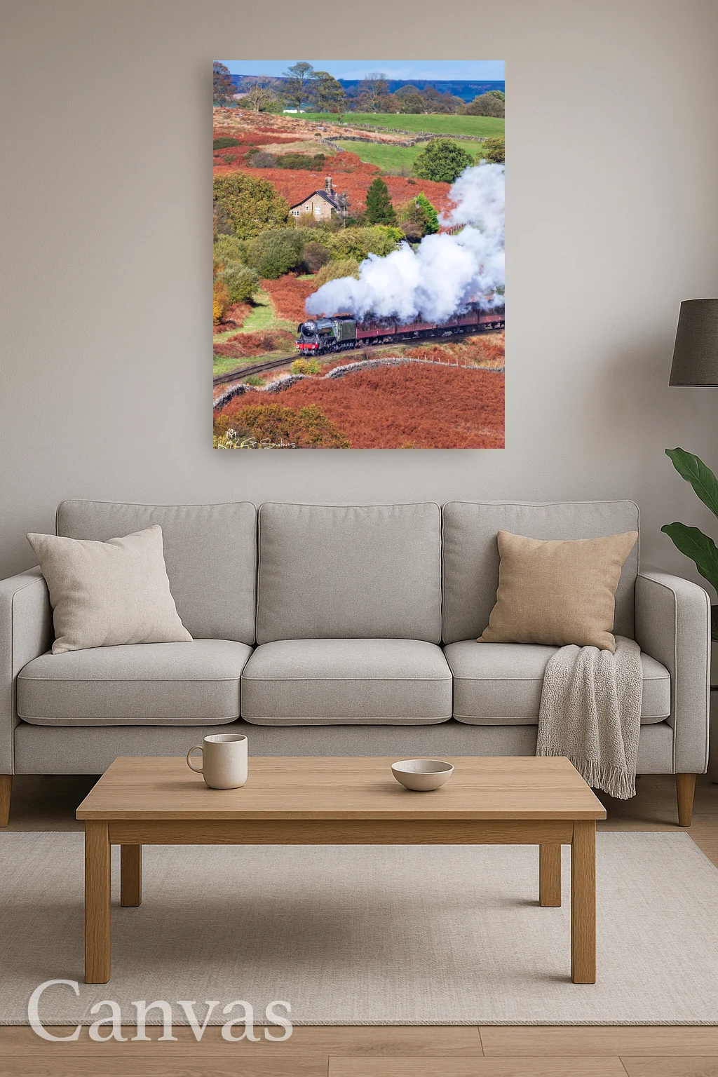 60103 Flying Scotsman On The North Yorkshire Moors Railway 8 60103 Flying Scotsman On The North Yorkshire Moors Railway - Wall-art-for-living-room-portrait