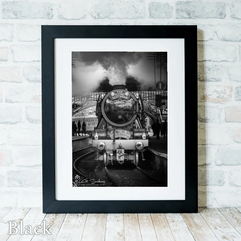 60103 Locomotive Flying Scotsman At Pickering Station 3 60103 Locomotive Flying Scotsman At Pickering Station - Black-Portrait-Frame