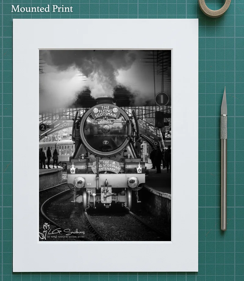 60103 Locomotive Flying Scotsman At Pickering Station 5 60103 Locomotive Flying Scotsman At Pickering Station - Mounted-Print-Portrait
