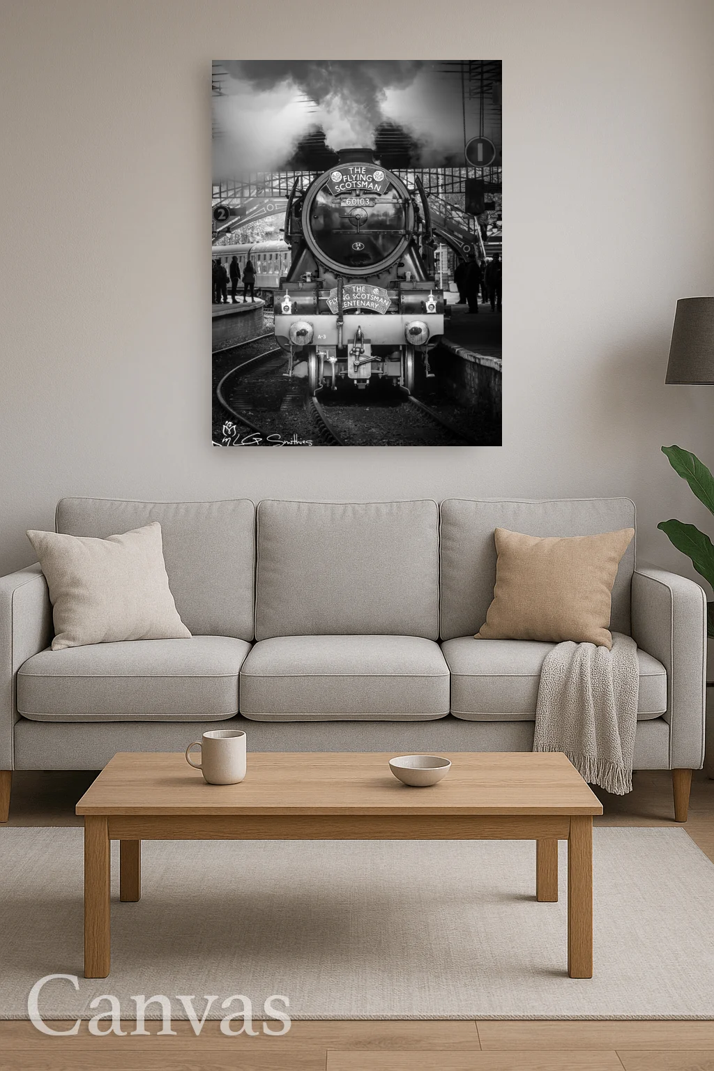 60103 Locomotive Flying Scotsman At Pickering Station 8 60103 Locomotive Flying Scotsman At Pickering Station - Wall-art-for-living-room-portrait