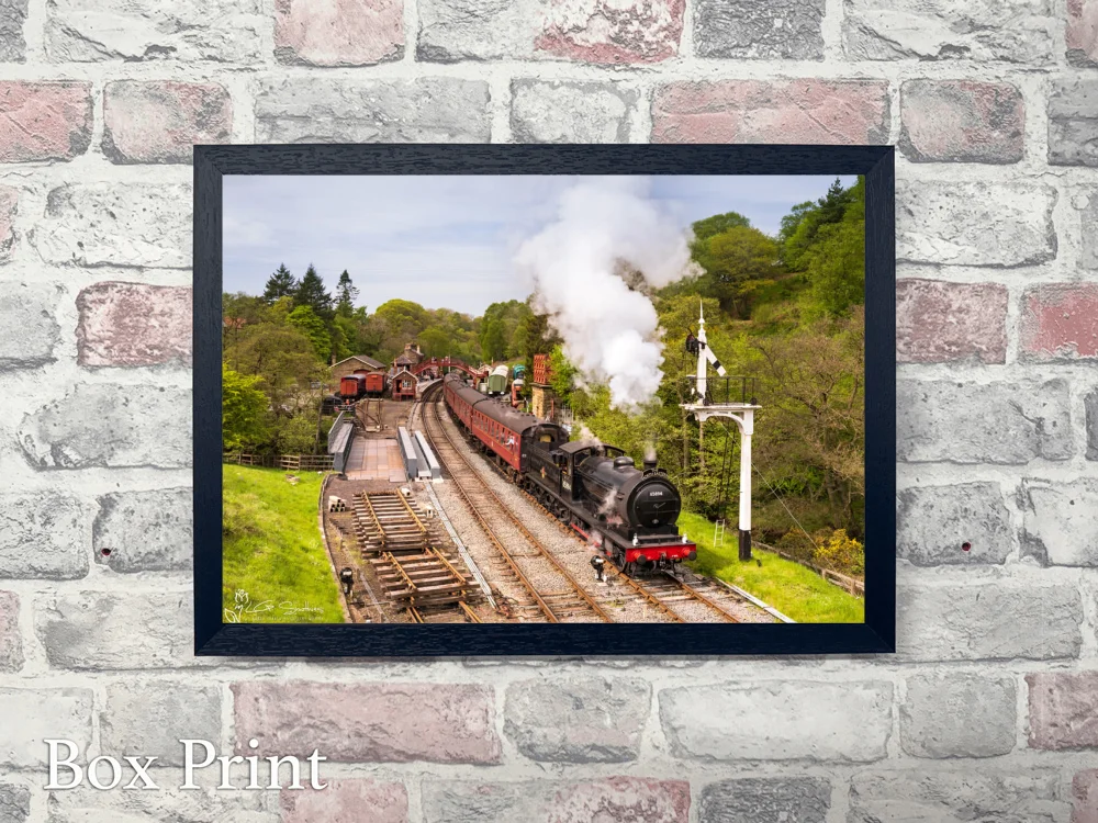 65894 Departing Hogsmeade Station At Goathland 4 65894 Departing Hogsmeade Station At Goathland - Landscape-Box-Print