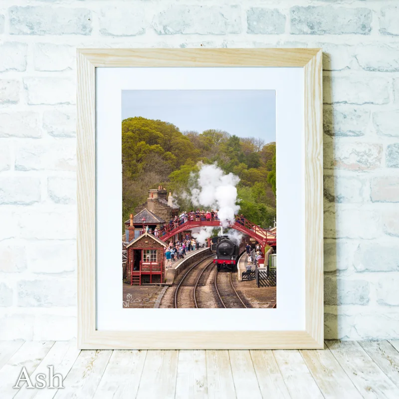 65894 J27 Arrives At Goathland Station 4 65894 J27 Arrives At Goathland Station - Ash-Portrait-Frame