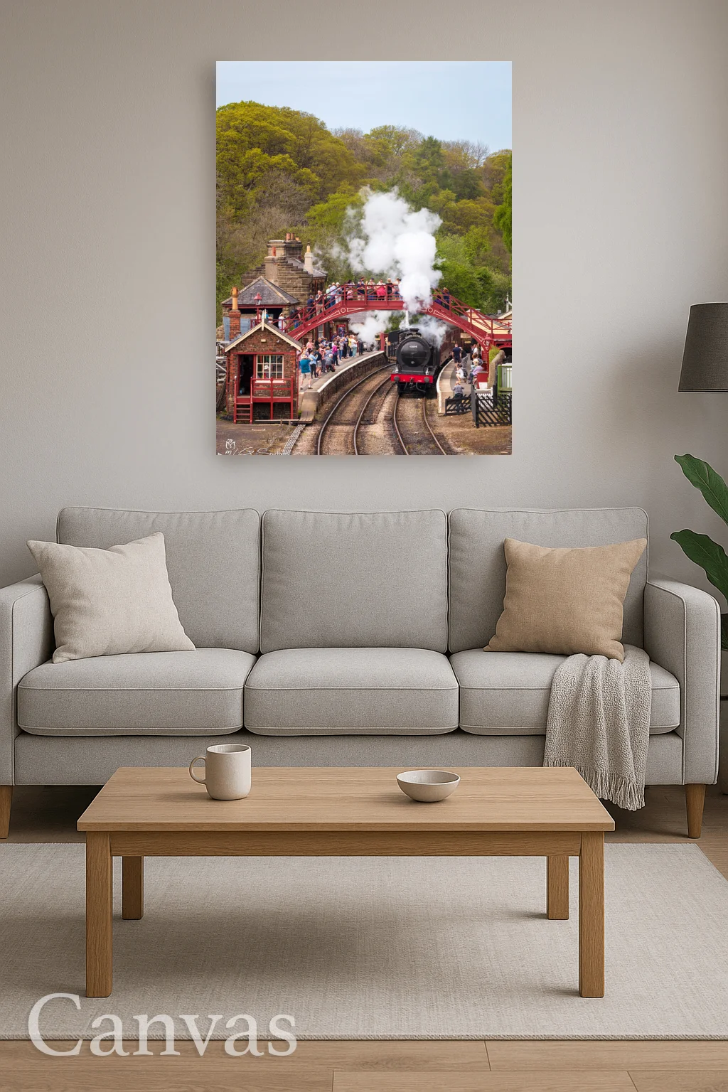 65894 J27 Arrives At Goathland Station 8 65894 J27 Arrives At Goathland Station - Wall-art-for-living-room-portrait