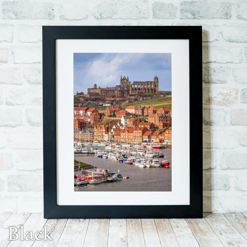 Afternoon At Whitby Marina 3 Afternoon At Whitby Marina - Black-Portrait-Frame