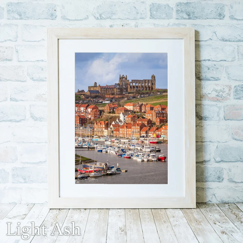 Afternoon At Whitby Marina 2 Afternoon At Whitby Marina - Light-Ash-Portrait-Frame