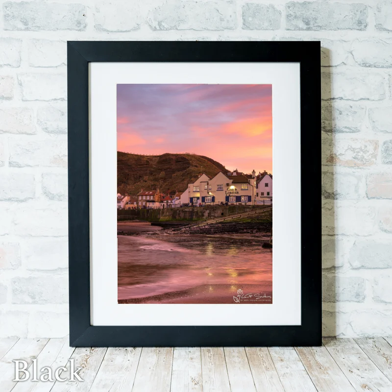 Afternoon Outside The Cod and Lobster Staithes 3 Afternoon Outside The Cod and Lobster Staithes - Black-Portrait-Frame