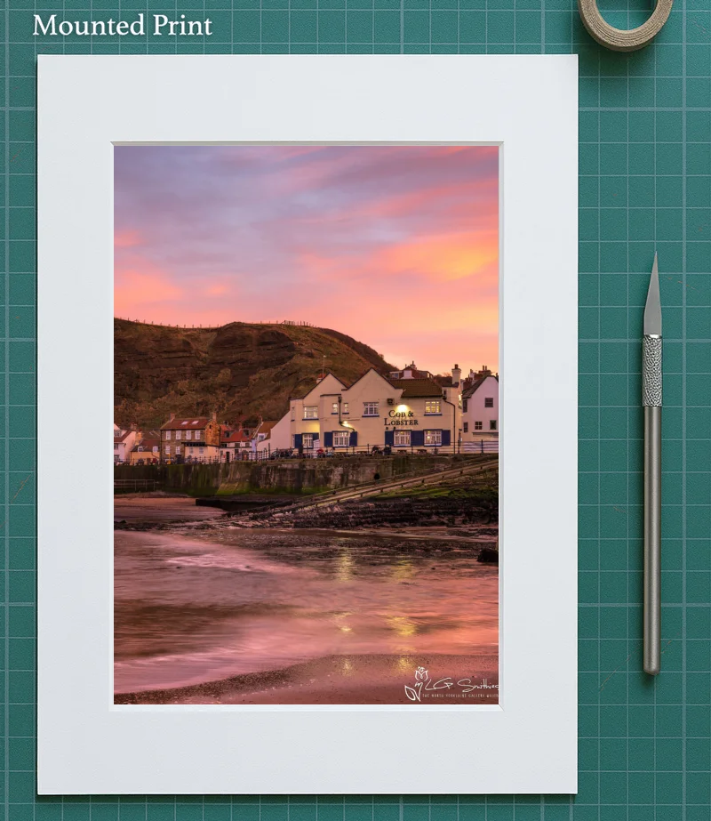 Afternoon Outside The Cod and Lobster Staithes 5 Afternoon Outside The Cod and Lobster Staithes - Mounted-Print-Portrait