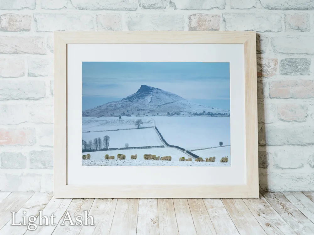 Aireyholme Sheep Roseberry Topping 5 Aireyholme Sheep Roseberry Topping - Light-Ash-Landscape-Frame