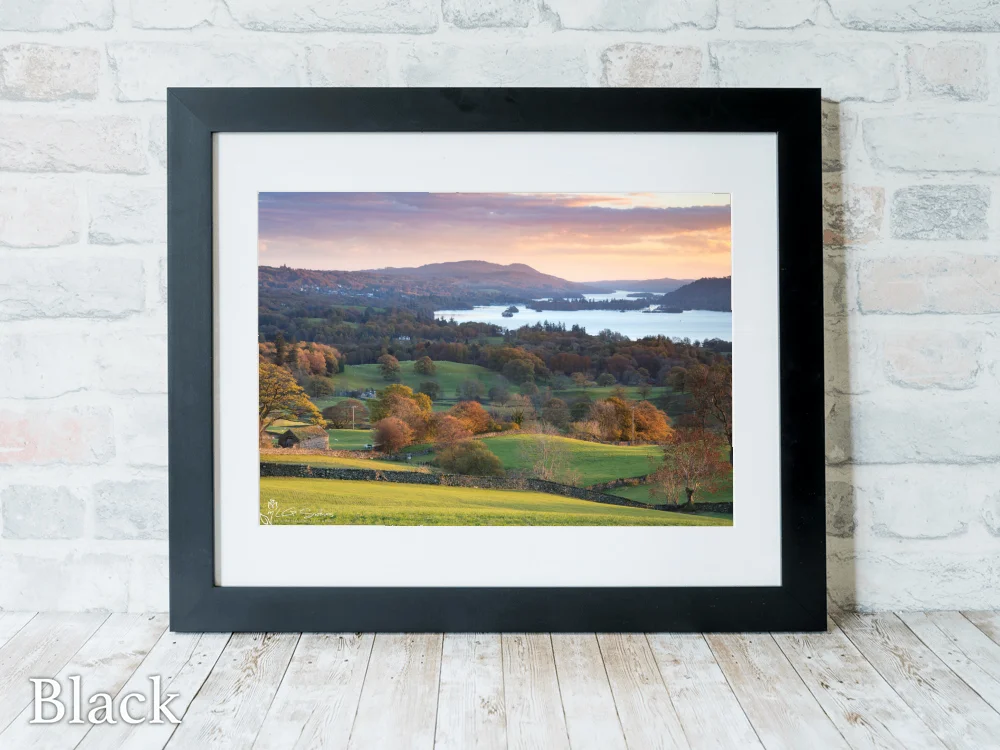 An Autumn View Of Bowness On Windermere 6 An Autumn View Of Bowness On Windermere - Black-Landscape-Frame
