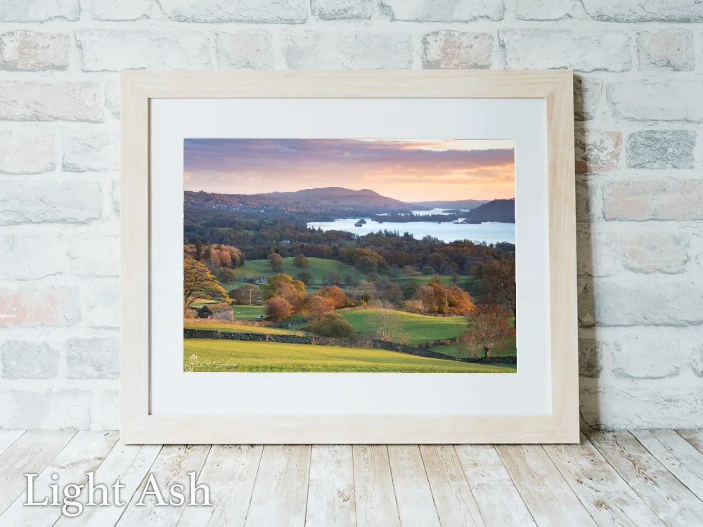 An Autumn View Of Bowness On Windermere 5 An Autumn View Of Bowness On Windermere - Light-Ash-Landscape-Frame