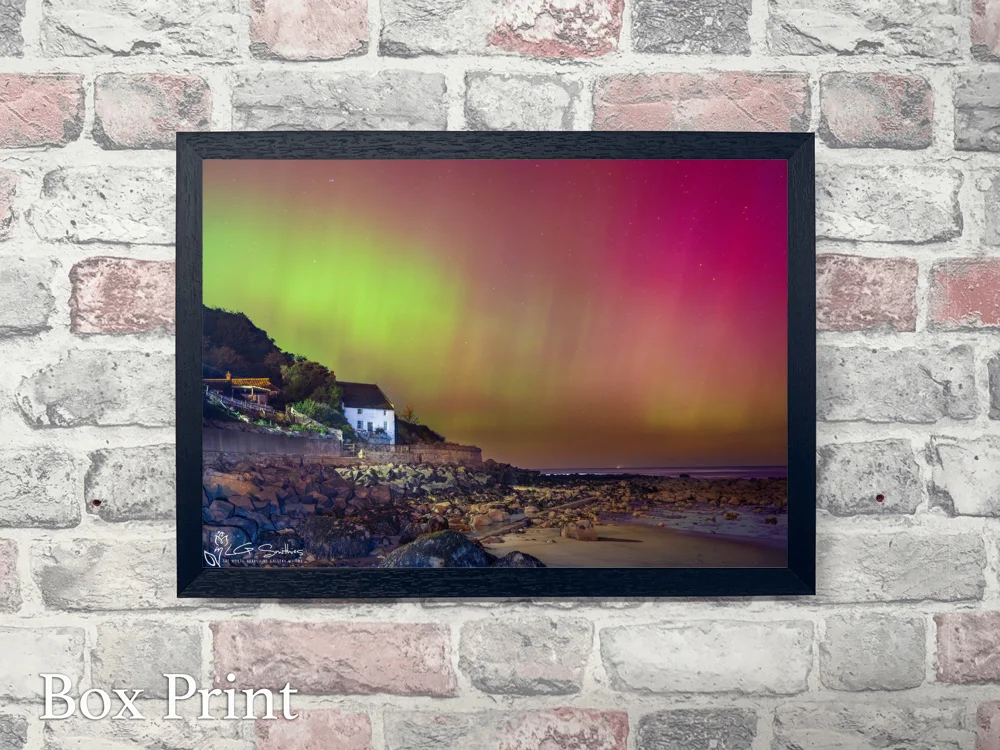 Aurora Borealis At Runswick Bay 4 Aurora Borealis At Runswick Bay - Landscape-Box-Print