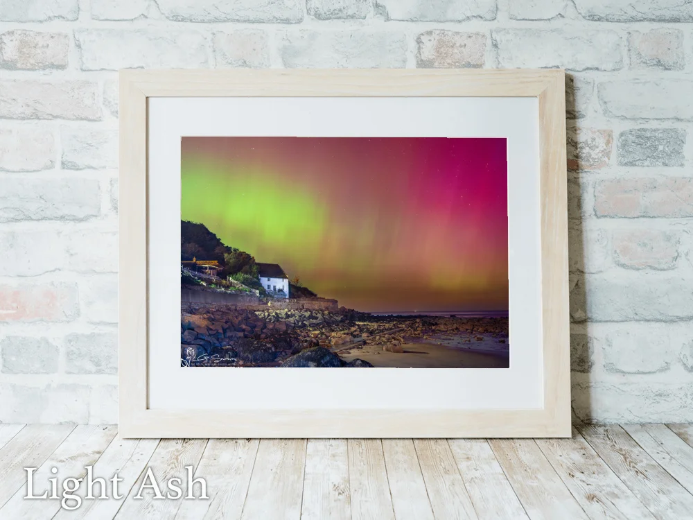 Aurora Borealis At Runswick Bay 5 Aurora Borealis At Runswick Bay - Light-Ash-Landscape-Frame