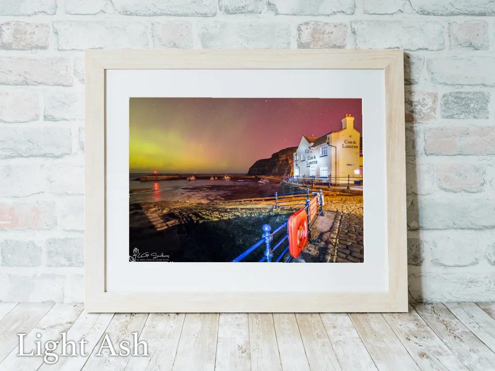 Aurora Borealis At The Cod And Lobster Staithes 5 Aurora Borealis At The Cod And Lobster Staithes - Light-Ash-Landscape-Frame
