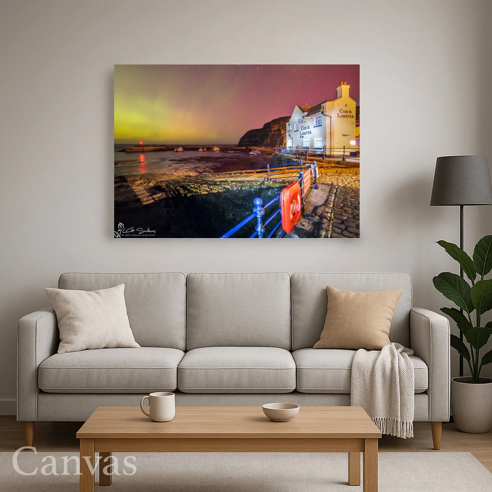 Aurora Borealis At The Cod And Lobster Staithes 8 Aurora Borealis At The Cod And Lobster Staithes - Wall-art-for-living-room-landscape