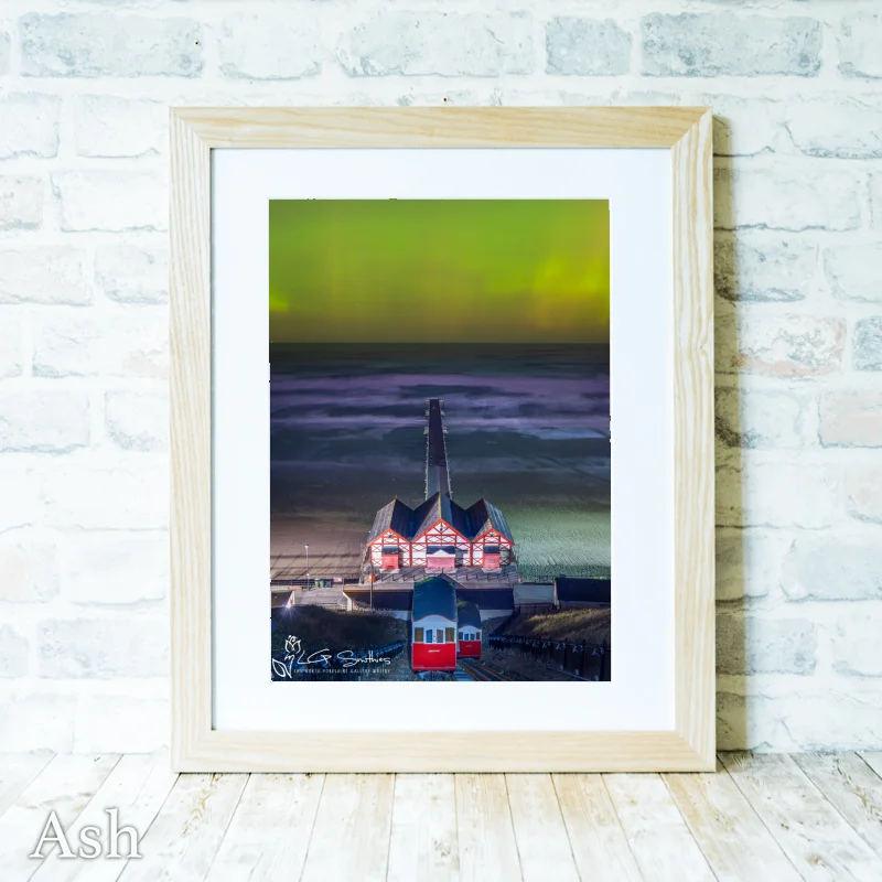 Aurora Borealis From Saltburn Cliff Lift 4 Aurora Borealis From Saltburn Cliff Lift - Ash-Portrait-Frame