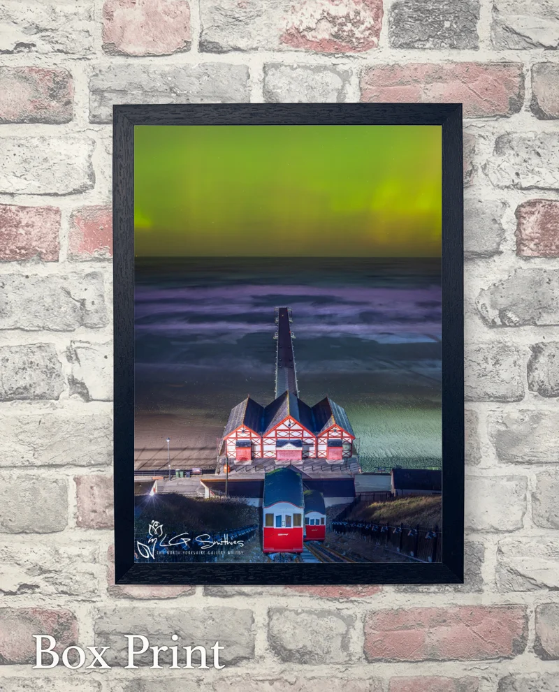 Aurora Borealis From Saltburn Cliff Lift 6 Aurora Borealis From Saltburn Cliff Lift - Box-Print-Portrait