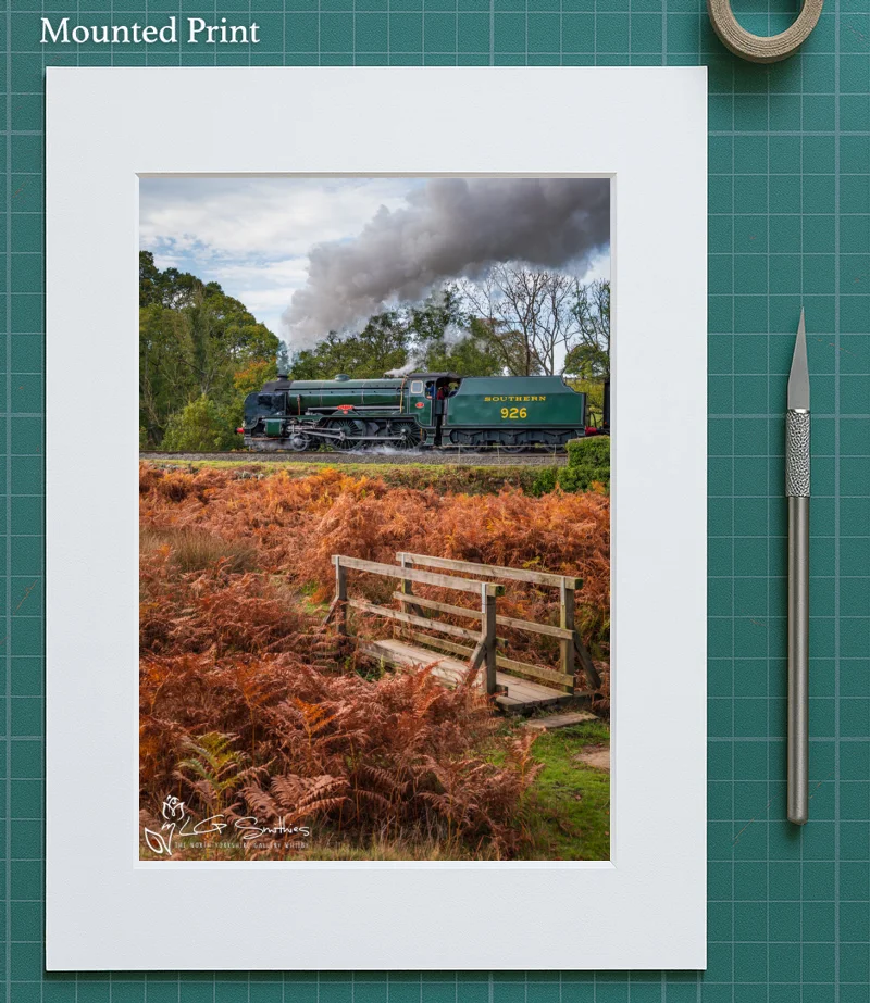 Autumn Steam on the North Yorkshire Moors Railway with Repton 5 Autumn Steam on the North Yorkshire Moors Railway with Repton - Mounted-Print-Portrait