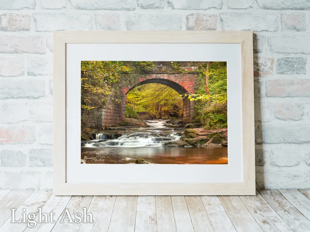 Autumn Under Falling Foss Bridge 5 Autumn Under Falling Foss Bridge - Light-Ash-Landscape-Frame