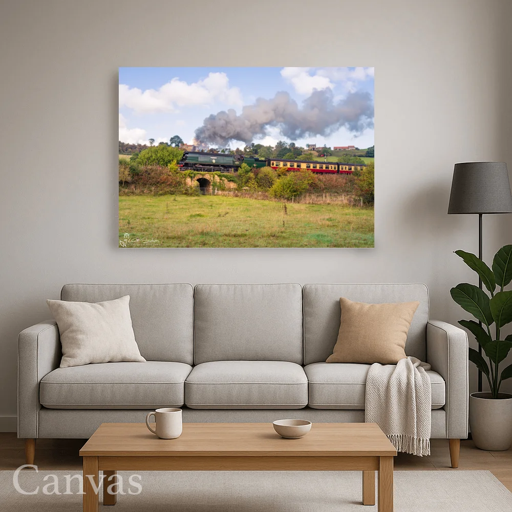 Battle of Britain Class No. 34072 257 Squadron On The NYMR 8 Battle of Britain Class No. 34072 257 Squadron On The NYMR - Wall-art-for-living-room-landscape