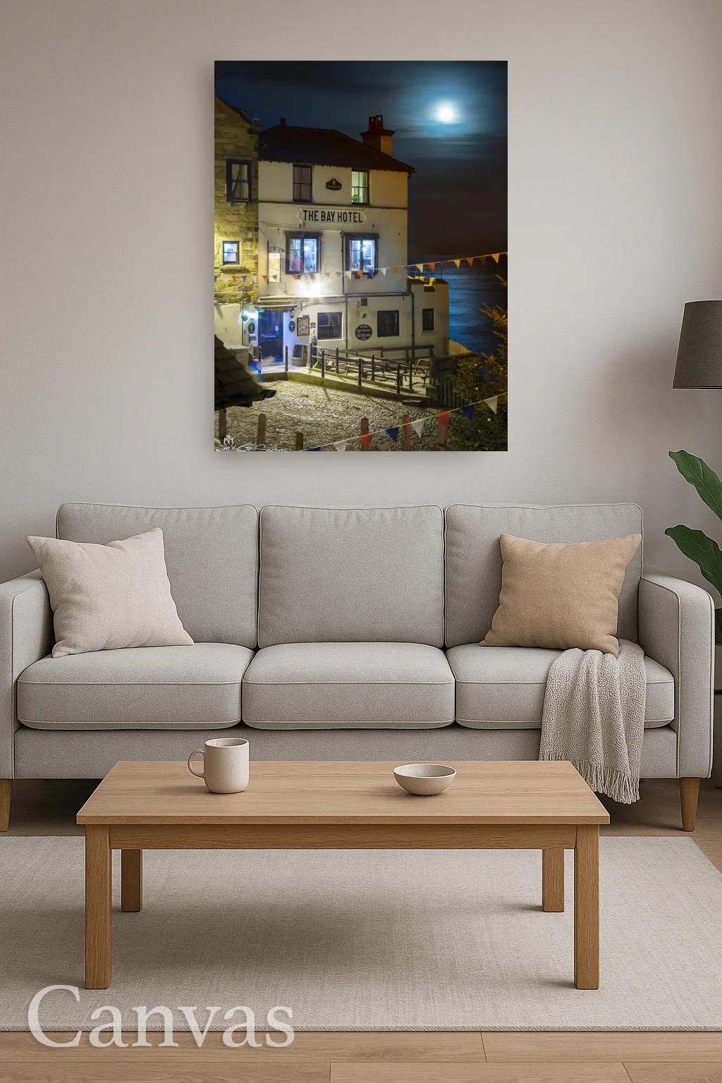Bay Hotel Super Moonrise 8 Bay Hotel Super Moonrise - Wall-art-for-living-room-portrait
