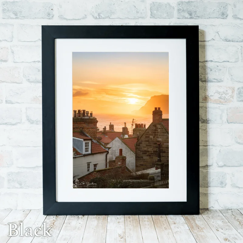 Bay Town Sunrise 3 Bay Town Sunrise - Black-Portrait-Frame