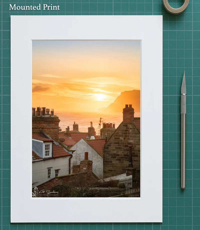 Bay Town Sunrise 5 Bay Town Sunrise - Mounted-Print-Portrait