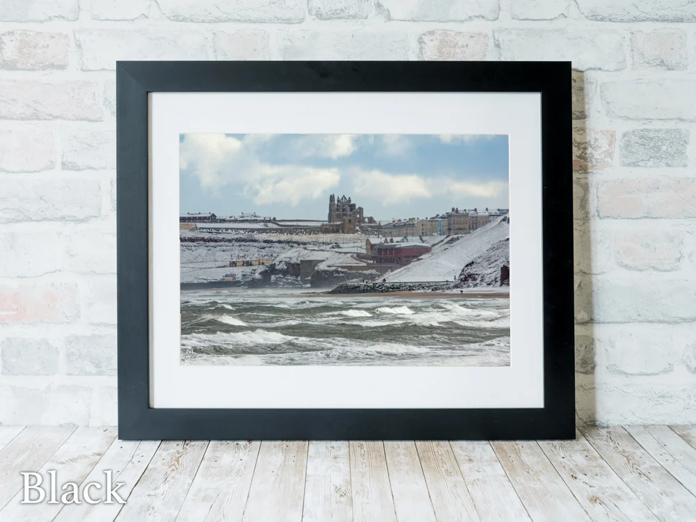 Beast From The East At Whitby 6 Beast From The East At Whitby - Black-Landscape-Frame