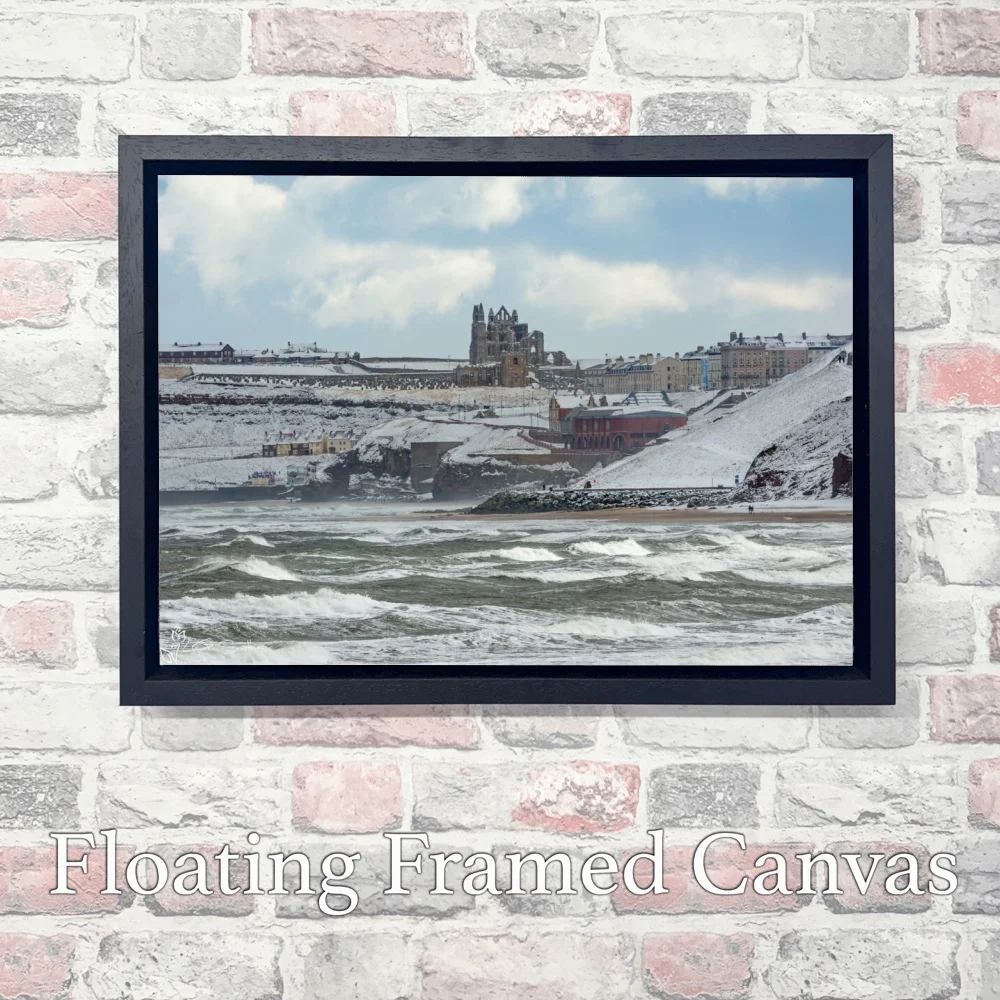 Beast From The East At Whitby 3 Beast From The East At Whitby - Landscape-Float-Frame-Canvas