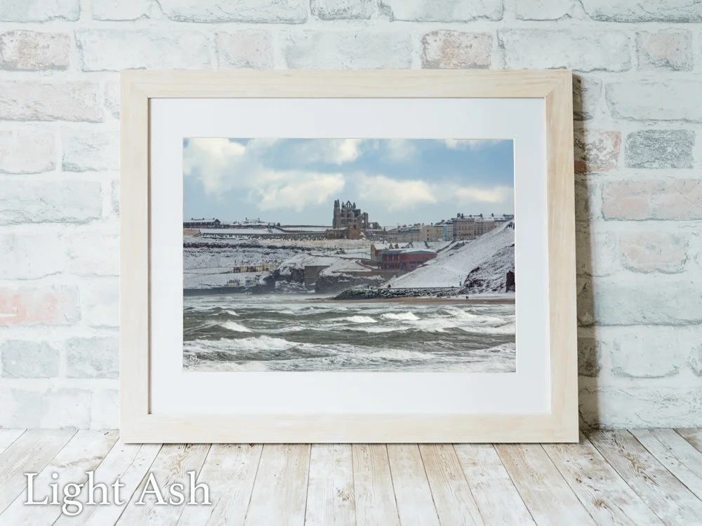 Beast From The East At Whitby 5 Beast From The East At Whitby - Light-Ash-Landscape-Frame