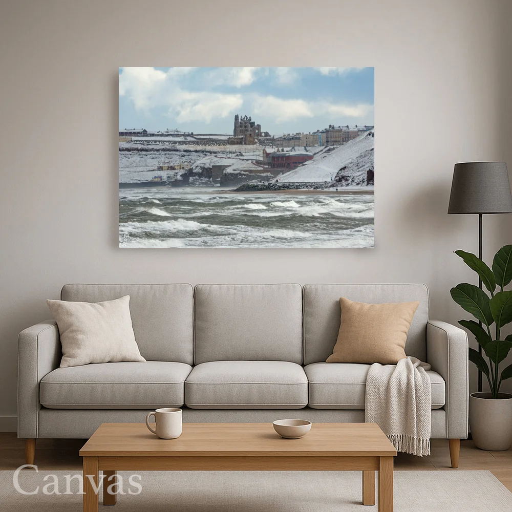 Beast From The East At Whitby 8 Beast From The East At Whitby - Wall-art-for-living-room-landscape