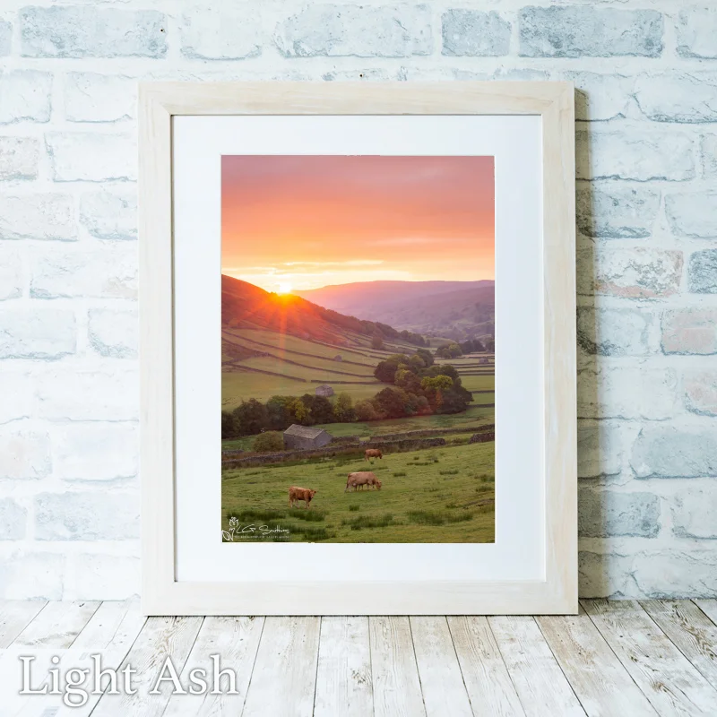 Beautiful Swaledale Sunrise 2 Beautiful Swaledale Sunrise - Light-Ash-Portrait-Frame