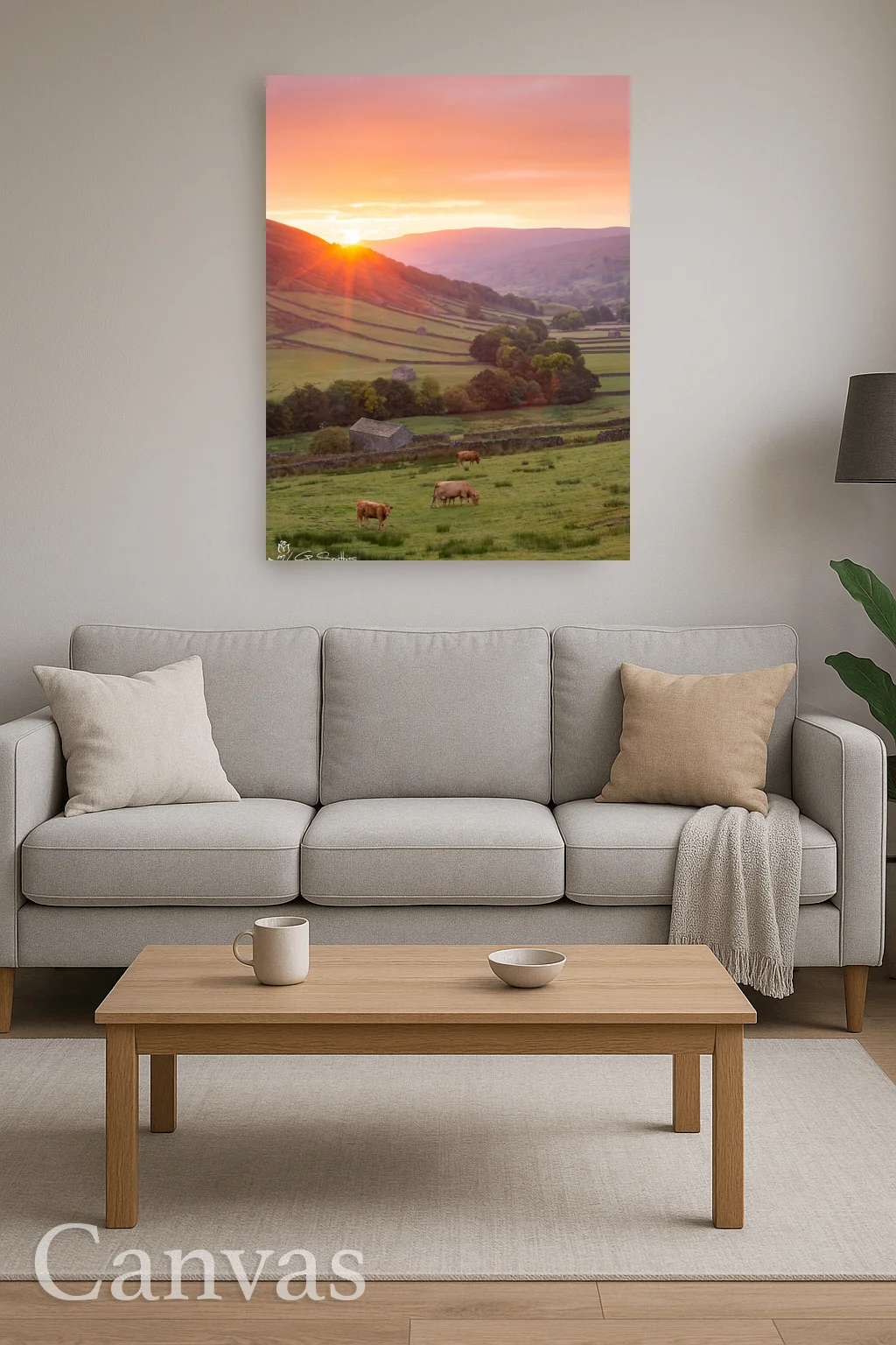 Beautiful Swaledale Sunrise 8 Beautiful Swaledale Sunrise - Wall-art-for-living-room-portrait